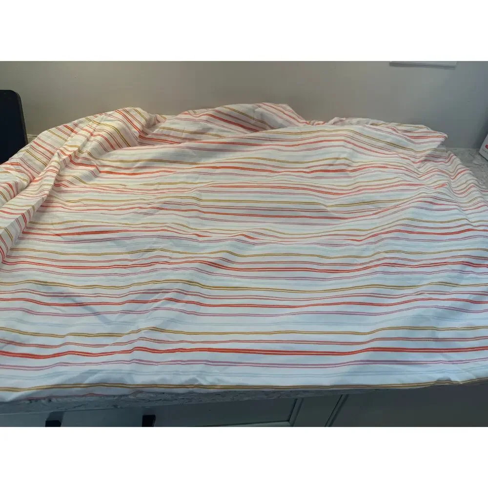 Pillowfort Target Sheet Set Pillowcases Pink Orange Stripes Full Size